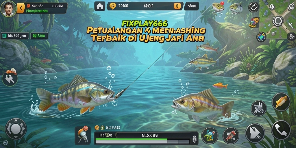 Gameplay FIXPLAY666 yang menarik dan penuh warna saat memancing.