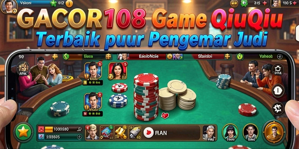 Tangkapan layar utama GACOR108 menampilkan gameplay QiuQiu yang seru.