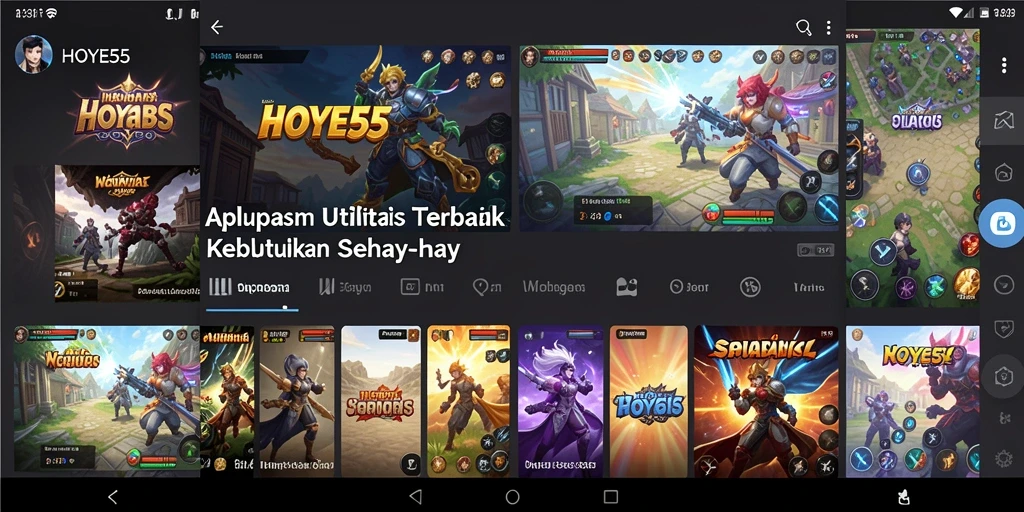 Tampilan antarmuka HOYE55 yang sederhana dan menawan.