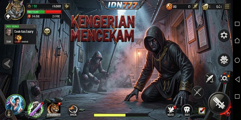 Tampilan gameplay menyeramkan di dunia yang penuh kegelapan.