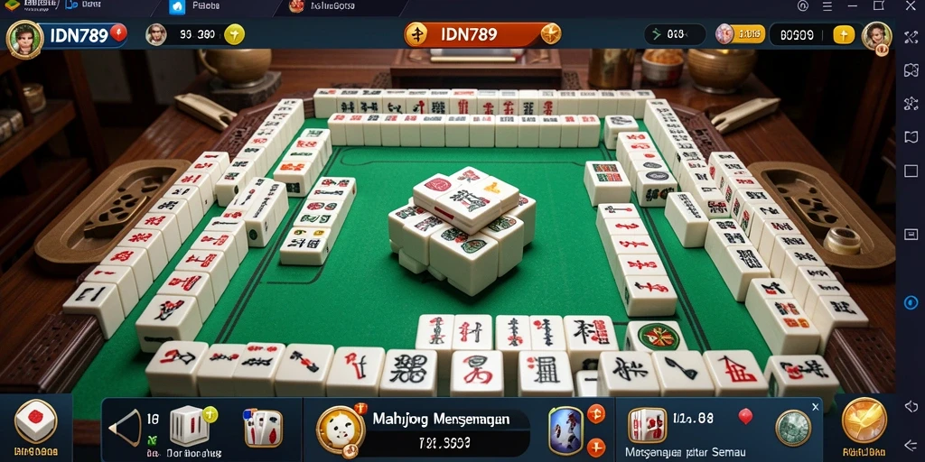 Screenshot gameplay IDN789 yang menunjukkan aksi Mahjong yang mengasyikkan.