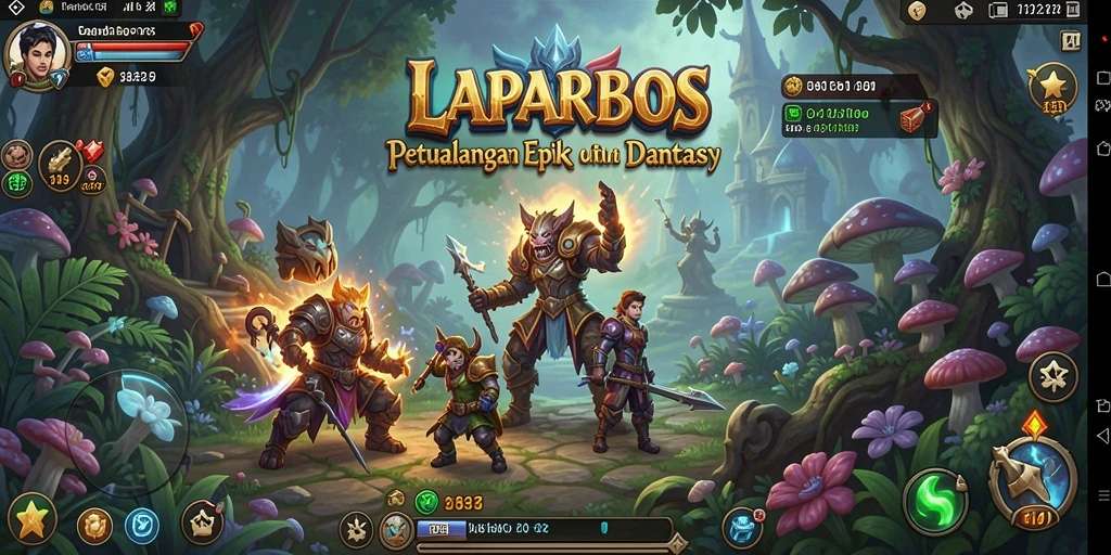 Screenshot utama LAPARBOS menampilkan aksi seru dalam petualangan yang menegangkan.