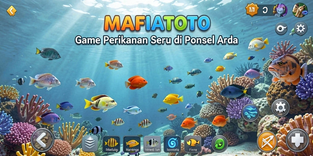 Tampilan gameplay MAFIATOTO dengan pemandangan memancing yang indah.