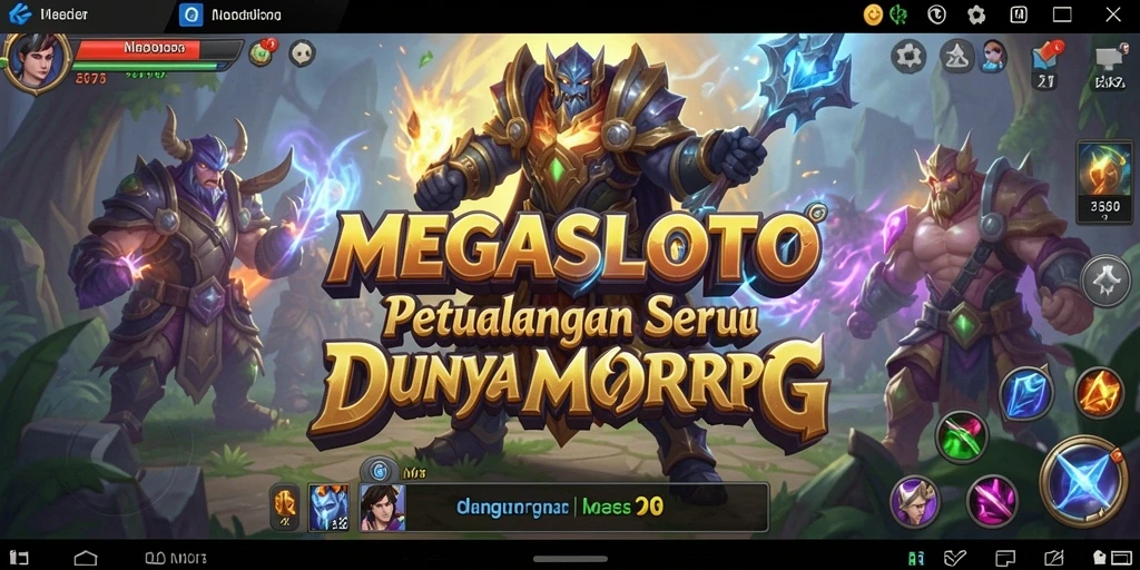 Tampilan gameplay seru dalam dunia fantasi <strong>MEGASLOTO</strong> yang memukau.