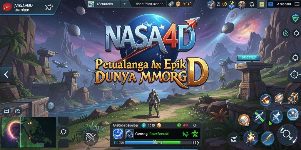 Tangkapan layar gameplay dari NASA4D menunjukkan petualangan seru di dunia MMORPG.
