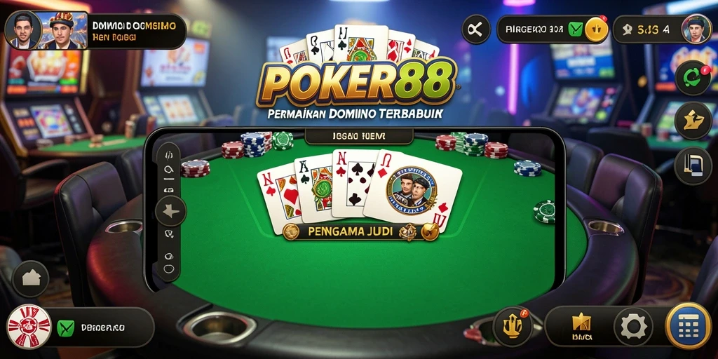 Screenshot gameplay POKER88 yang menampilkan serunya bermain Domino.