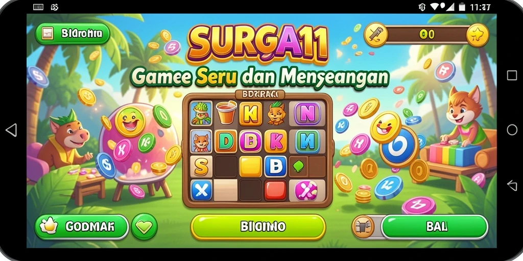 Tampilan gameplay SURGA11 yang penuh warna dan menarik.