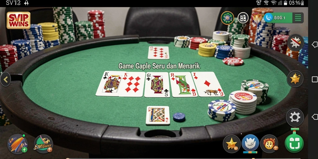 Tampilan menarik dari gameplay Gaple di SVIPWINS.