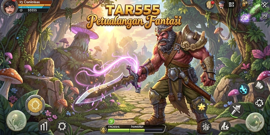 Screenshot TAR555 menampilkan aksi seru dalam petualangan fantastis.